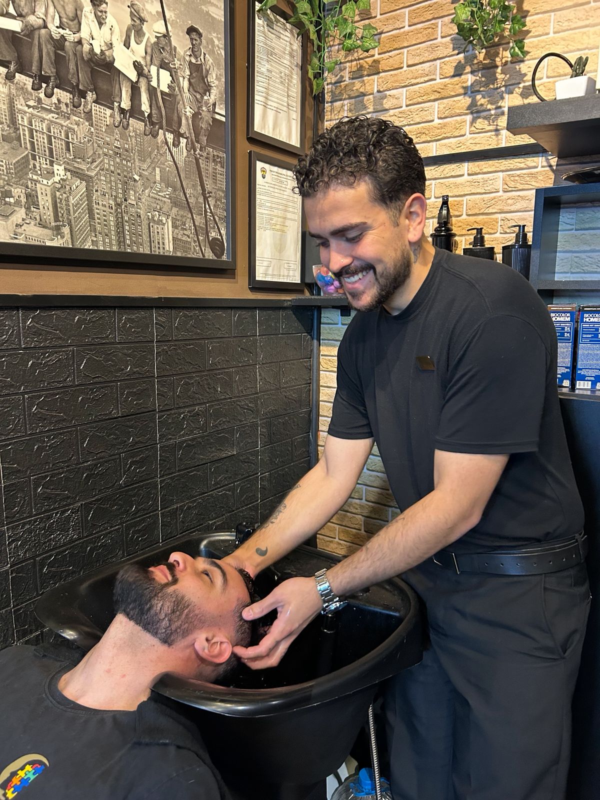 Lavagem de cabelo no atendimento